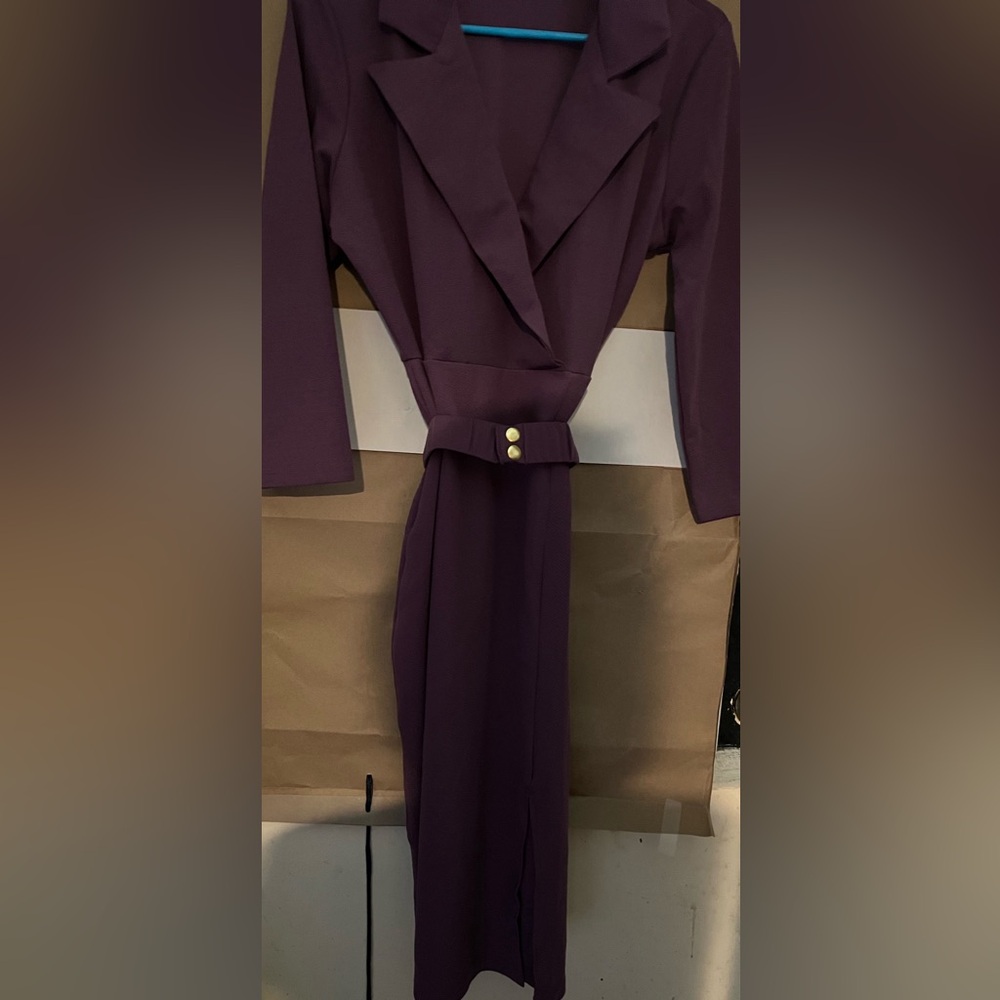 Sassafras dress purple size xl detachable belt